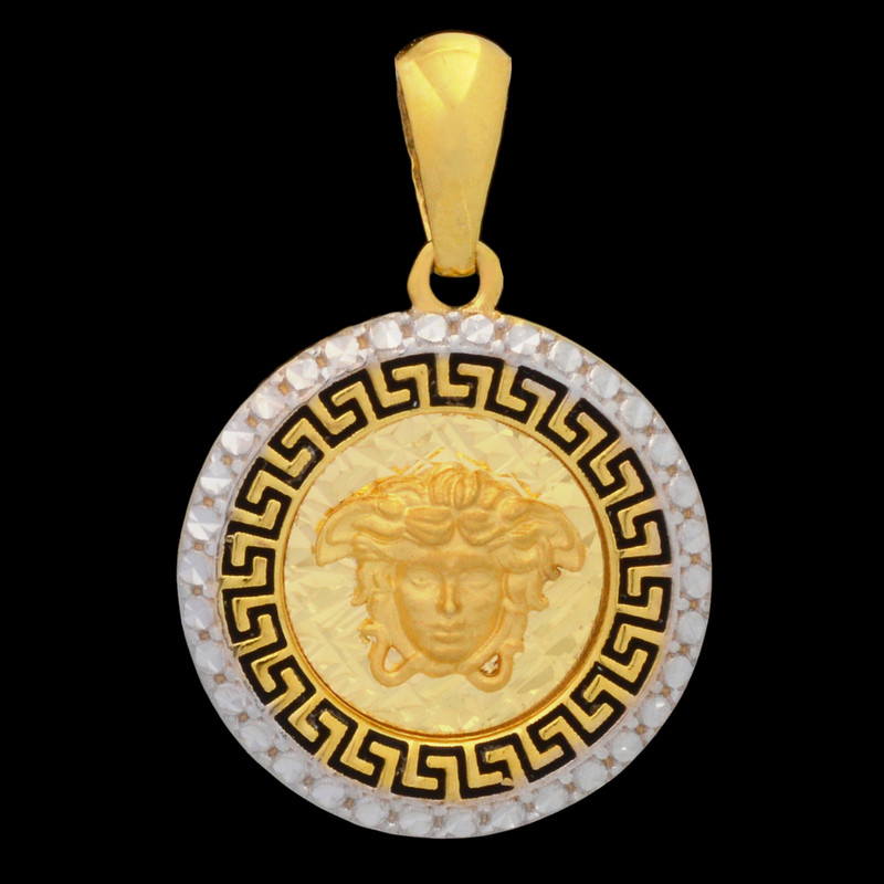 آویز گردنبند طلا 18 عیار زنانه طلای مستجابی طرح ورساچه