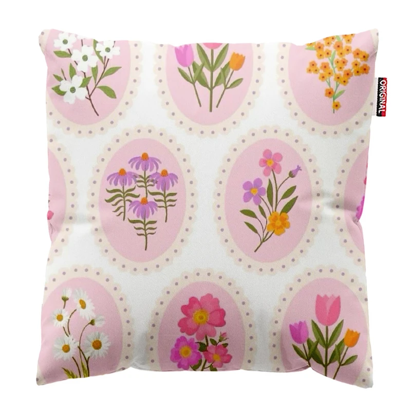 کوسن پاد آفرین طرح گل کد 5115 سایز 30*30 سانتی متر 