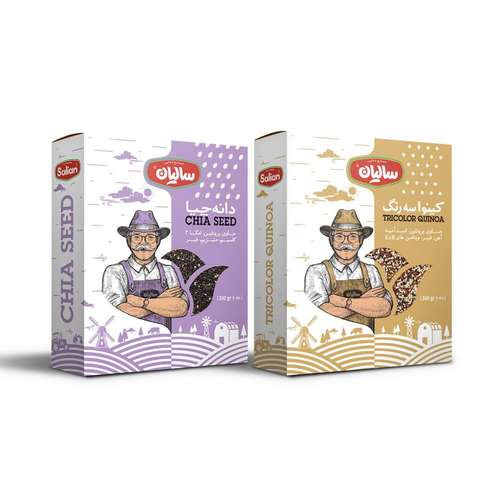 کینوای سه رنگ و دانه چیا صنایع غذایی سالیان - 300 گرم