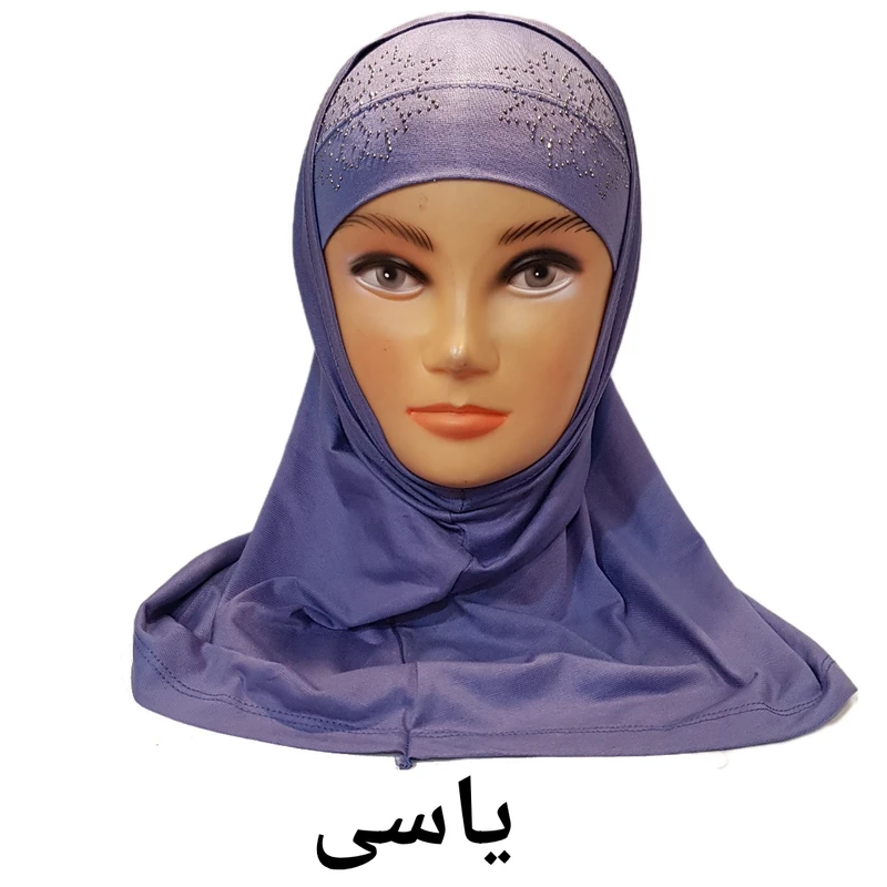 عکس شماره 3 : مقنعه دخترانه مدل هد نگین دار