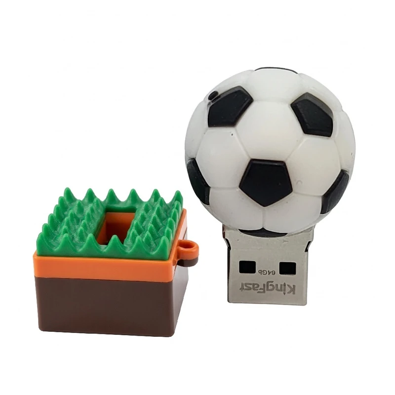 فلش مموری کینگ فست طرح توپ و زمین فوتبال مدل FootBall Field BL-11 ظرفیت 32 گیگابایت با رابط USB 3.0