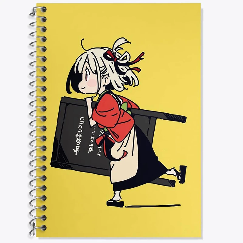 دفتر لغت 50 برگ خندالو مدل چیساتو انیمه لیکوریس ریکویل Lycoris Recoil کد 22992