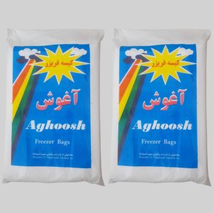 کیسه فریزر آغوش مدل ضخیم 25.35 دو بسته 600 عددی