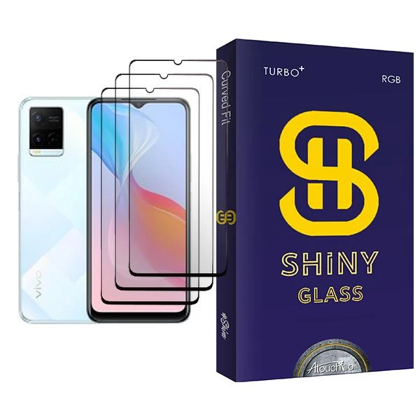 محافظ صفحه نمایش سرامیکی آتوچبو مدل Shiny Glass3 مناسب برای گوشی موبایل ویوو Y21 بسته سه عددی