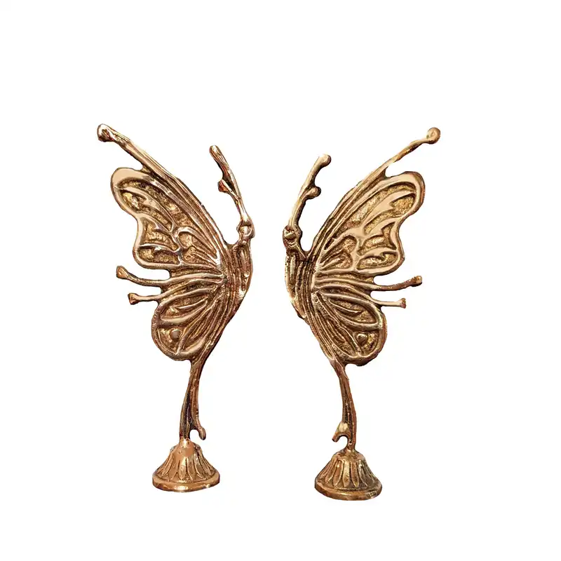مجسمه برنجی مدل پروانه مجموعه  دو عددی