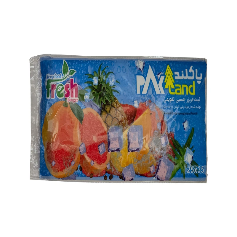 کیسه فریزر پاکلند مدل تقویمی بسته 100 عددی
