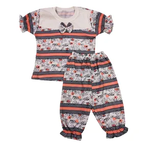 ست تی شرت و شلوار نوزادی مدل پاپیون کد 3