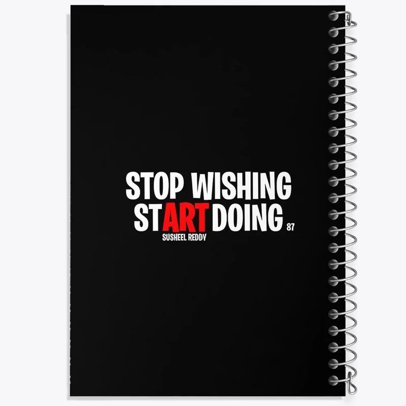 دفتر نت موسیقی 50 برگ خندالو مدل Stop Wishing Start Doing کد F690