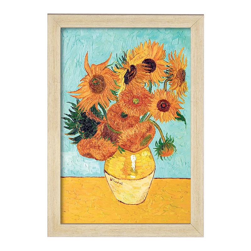 تابلو خندالو مدل گل های آفتابگردان ونگوگ  کد 3730