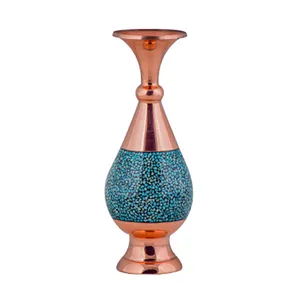 گلدان فیروزه کوبی هنرلوکس مدل صراحی کد h20 