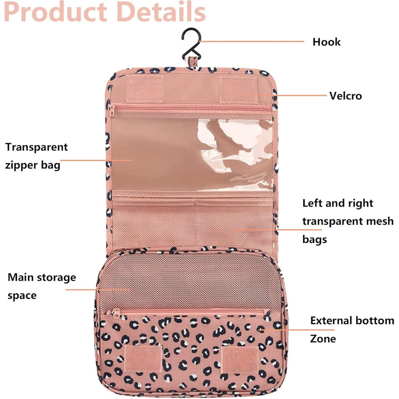 کیف لوازم آرایش زنانه طرح پلنگی