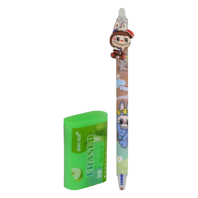 خودکار 0.5 میلی متری مدل labubu_002 به همراه پاک کن