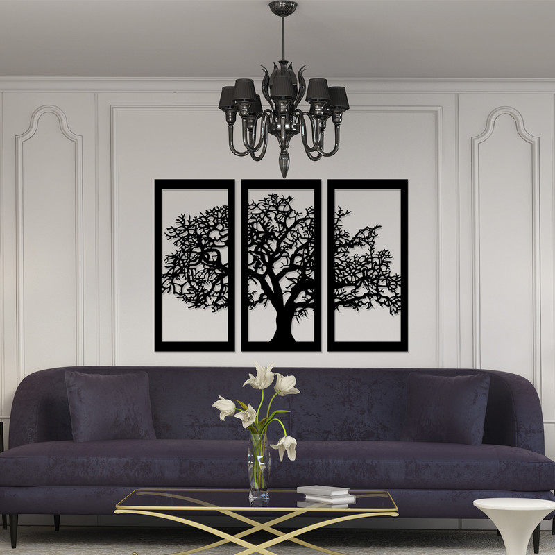 دیوارکوب ایدلیک مدل درخت مجموعه 3 عددی
