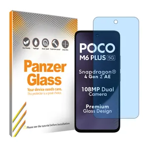 Panzer Glass Resistant model anti-blue ray screen protector suitable for Xiaomi Poco M6 Plus 5G mobile phone