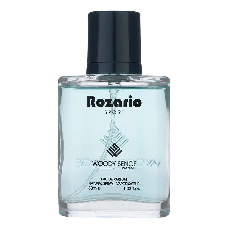 عطر جیبی مردانه وودی سنس مدل Rozario حجم 30 میلی لیتر