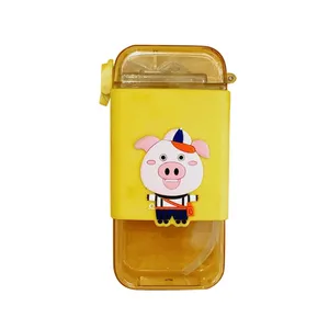 قمقمه کودک مدل نی دار طرح خوک کد BOBO193 گنجایش 0.200 لیتر