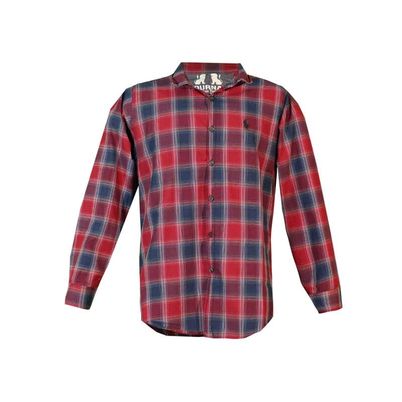 پیراهن آستین بلند مردانه مدل ژورنال چهارخانه کد 38