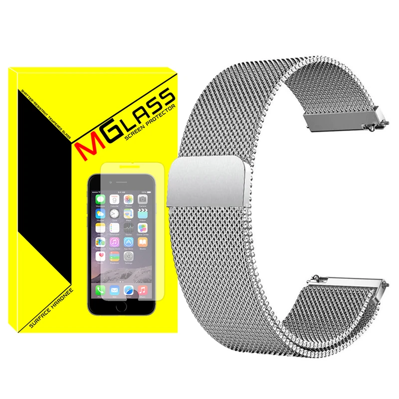 بند ام‌گلس مدل Milanese-MG-TW مناسب برای ساعت هوشمند هایلو Watch 2 Pro / LS02 Pro