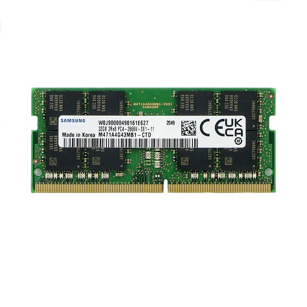 تصویر رم لپتاپ DDR4 تک کاناله 2666 مگاهرتز CL19 سامسونگ مدل PC4-21300 ظرفیت 32 گیگابایت