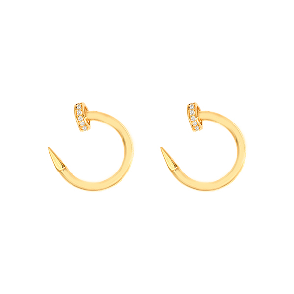 گوشواره طلا 18 عیار زنانه ماوی گالری مدل میخ نگین دار