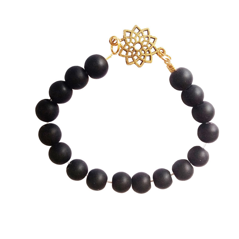 دستبند زنانه مدل اونیکس و پلاک کد GRS_0131