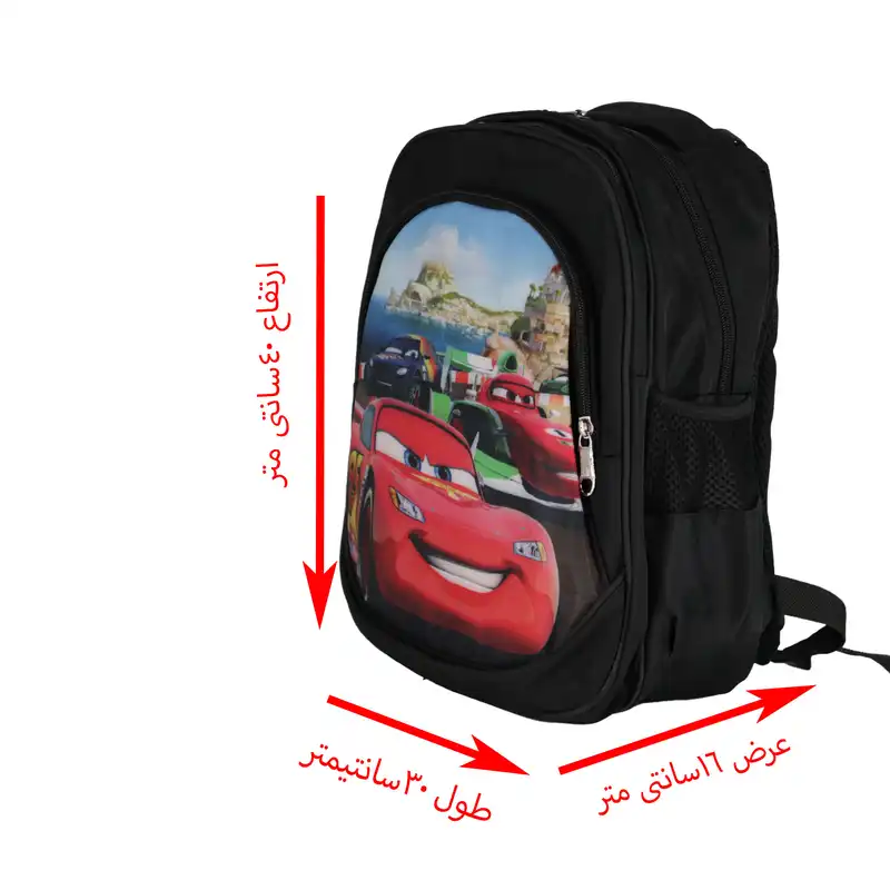 کوله پشتی طرح مکوئین به همراه جامدادی و کیف غذا