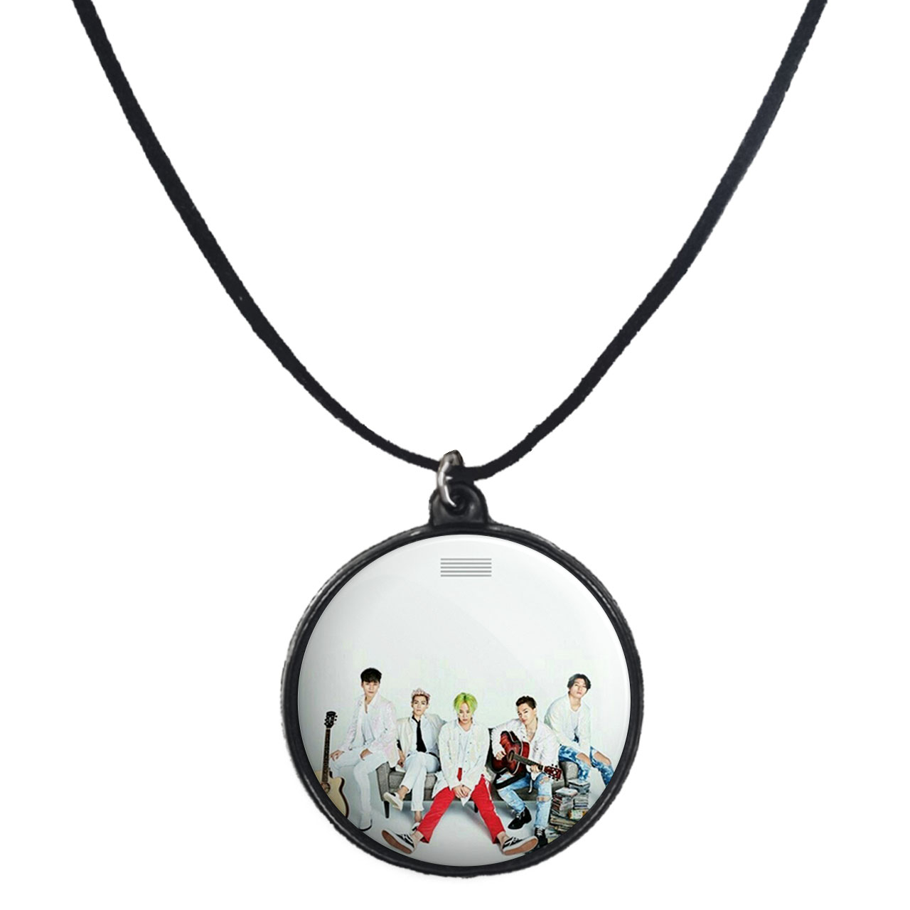 گردنبند پرمانه طرح گروه موسیقی BIG BANG کد pmb.15118 مدل دو طرفه