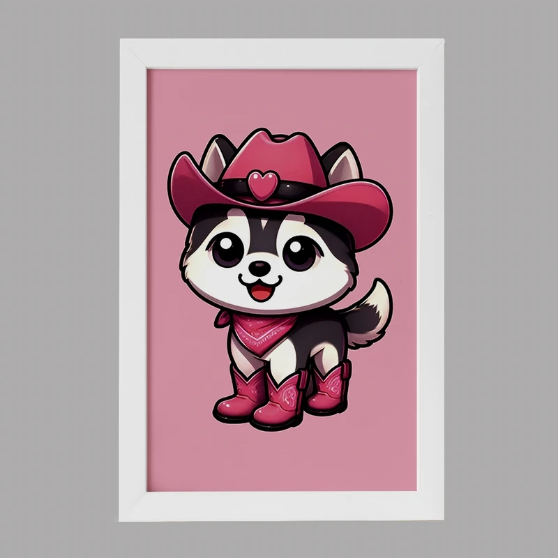 تابلو خندالو مدل سگ بانمک کد F7753