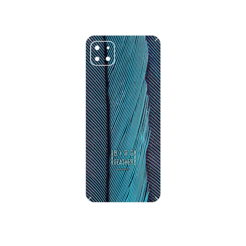 برچسب پوششی ماهوت مدل Turquoise feathers مناسب برای گوشی موبایل سامسونگ Galaxy A22 5G