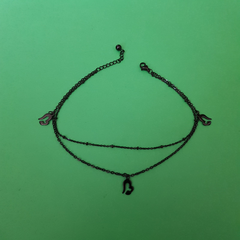 پابند زنانه مدل دو رج قلب