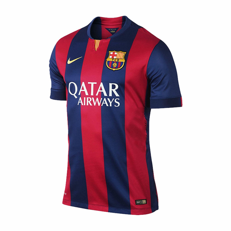 تی شرت آستین کوتاه ورزشی مردانه مدل بارسلونا Home 2015
