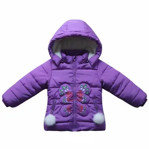 کاپشن دخترانه مدل داخل خز پروانه کد 0081