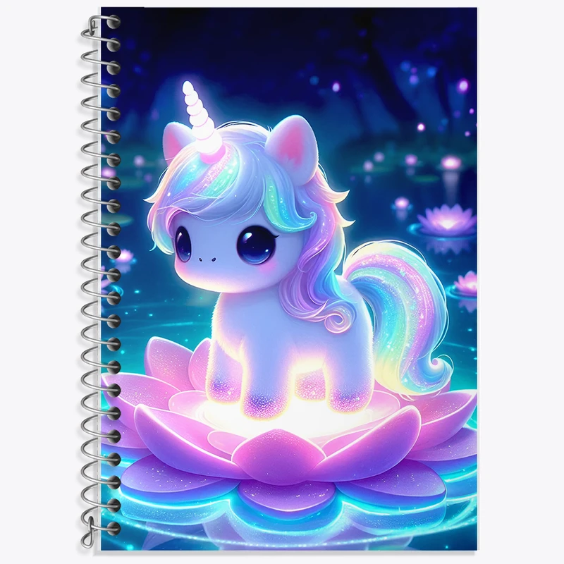 دفتر لغت 50 برگ خندالو طرح اسب تک شاخ کیوت کد F5347