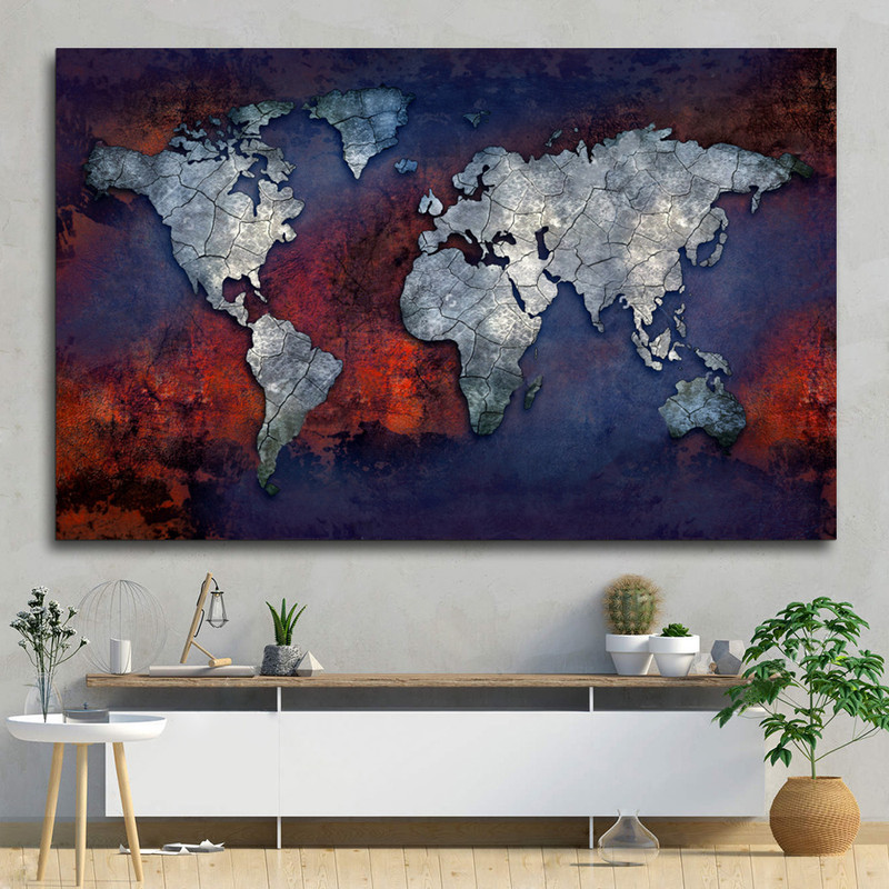 تابلو بوم مدل نقشه جهان کد NIL-003