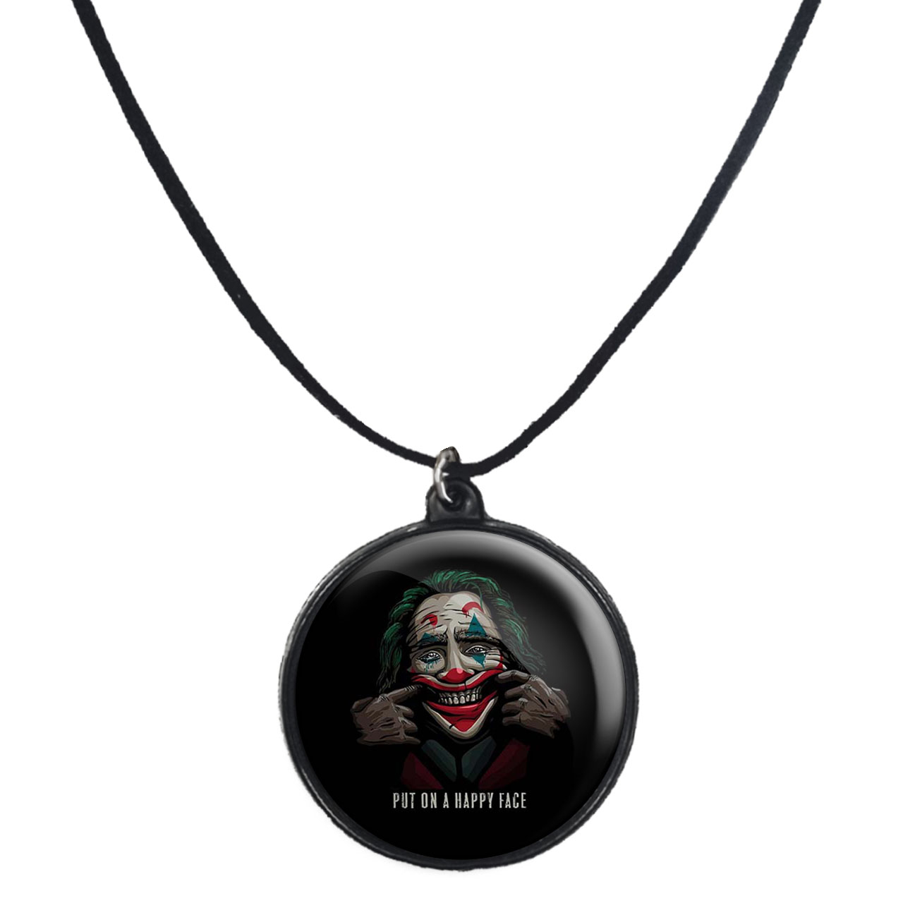 گردنبند پرمانه طرح جوکر کد pmb.5906 مدل دو طرفه