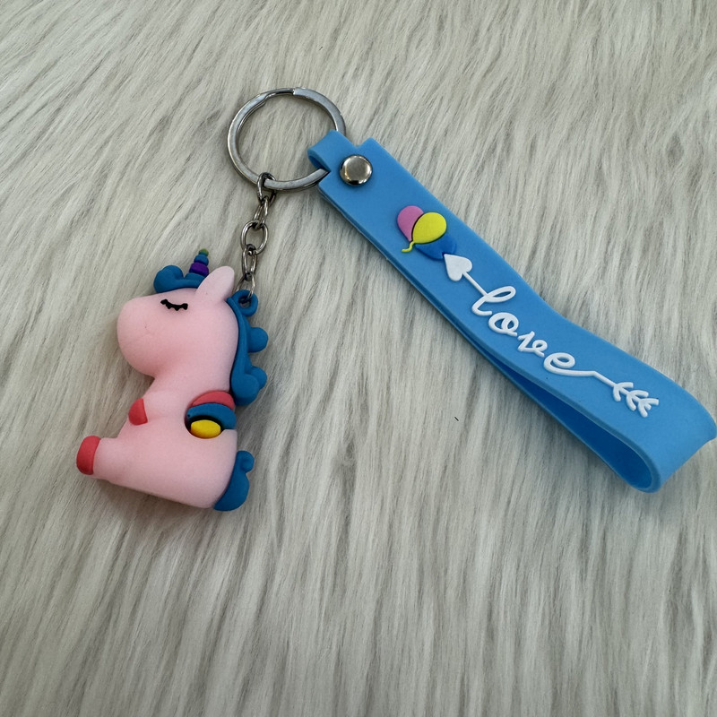 جاکلیدی دخترانه مدل فانتزی سیلیکونی طرح اسب تک شاخ یونیکورن کد uni110