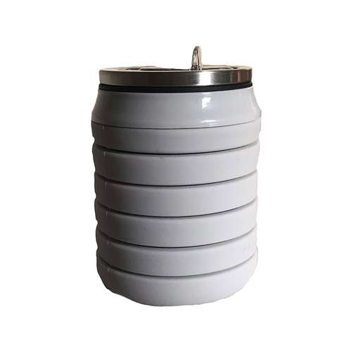 قمقمه مدل سیلیکونی تاشو درب فلزی  گنجایش 0.5 لیتر