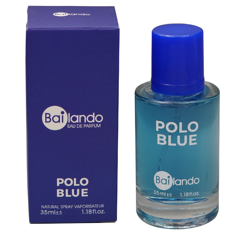 عطر جیبی مردانه بایلندو مدل POLO BLUE با رایحه خنک حجم 35 میلی‌لیتر