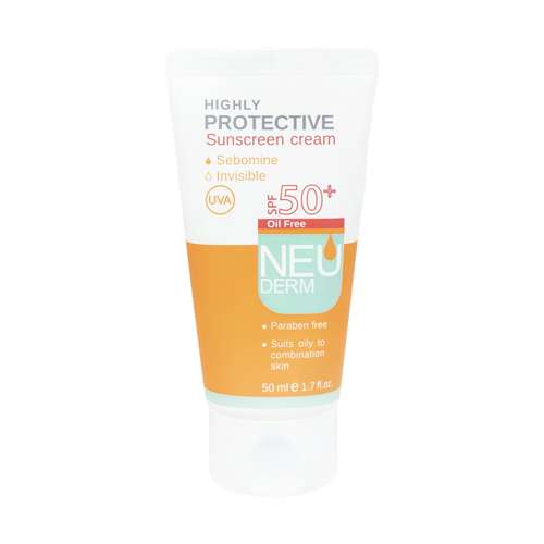 کرم ضد آفتاب نئودرم مدل Highly Protective SPF50 حجم 50 میلی لیتر