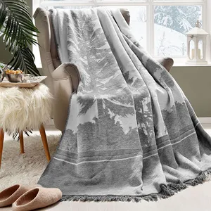 پتو ازدیلک مدل Inverno Gri دو نفره سایز 180x220 سانتی متر