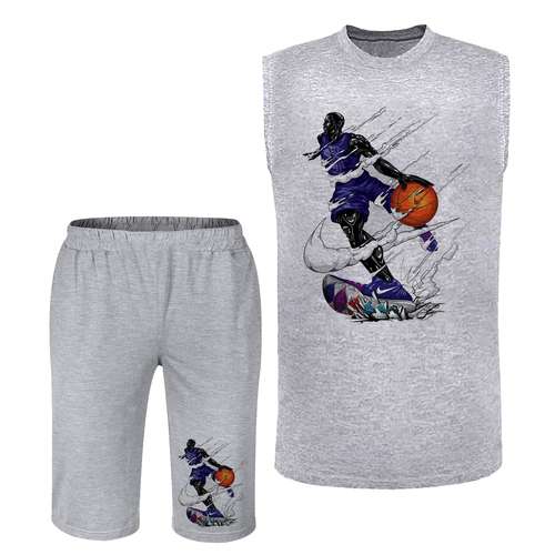 ست تاپ و شلوارک مردانه مدل بسکتبال  کد BA 516 T