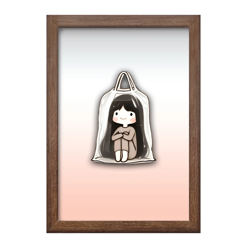 تابلو خندالو طرح دخترانه بامزه کد F3322