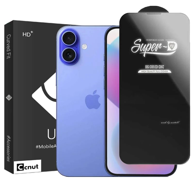 محافظ صفحه نمایش کوکونات مدل Super-D UDBC مناسب برای گوشی موبایل اپل iPhone 17