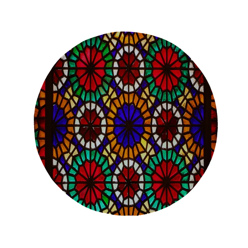 پادری مدل دایره طرح سنتی کد 5306 سایز 90 × 90 سانتی متر