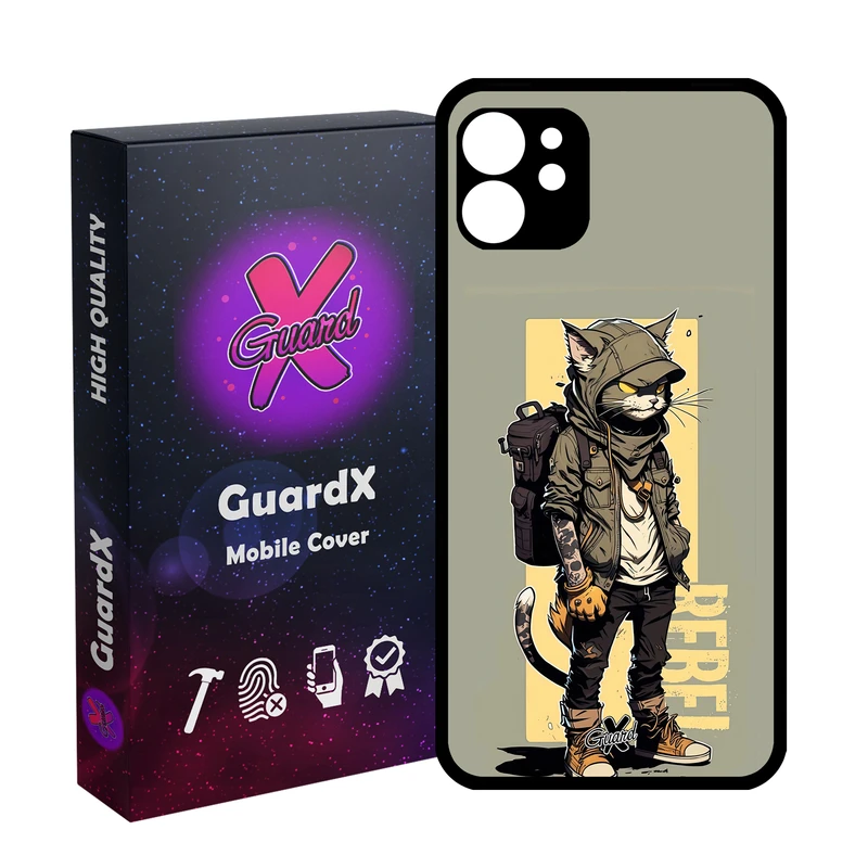 کاور گارد ایکس طرح گربه مدل Glass10612 مناسب برای گوشی موبایل اپل iPhone 11