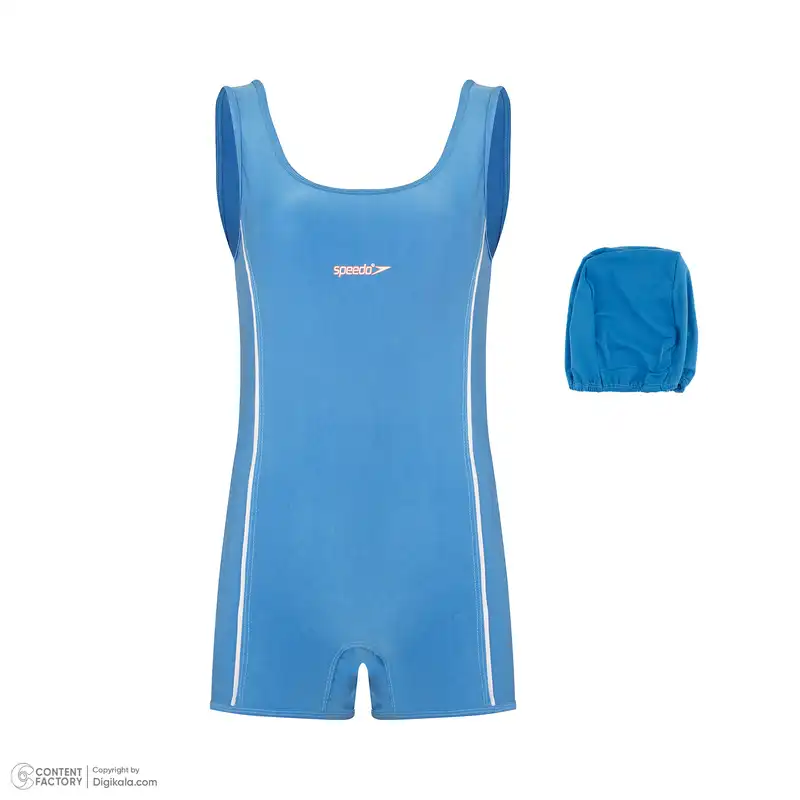 ست مایو و کلاه زنانه مدل 11763 رنگ آبی