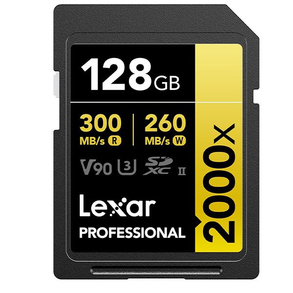 کارت حافظه SDXC لکسار مدل Professional کلاس 10 استاندارد UHS-II U3 سرعت 300MBps ظرفیت 128 گیگابایت