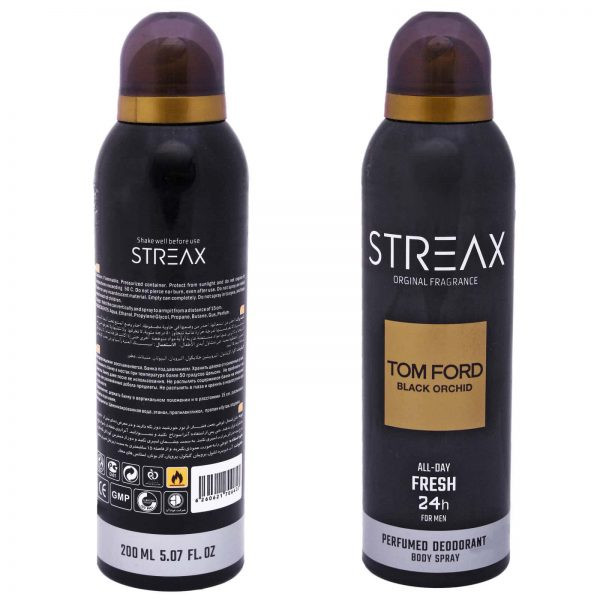اسپری بدن مردانه استریکس مدل Tom Ford Black Orchid حجم 200 میلی لیتر اسپری بدن مردانه استریکس مدل Tom Ford Black Orchid حجم 200 میلی لیتر