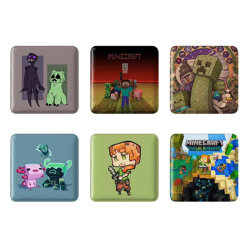 مگنت خندالو طرح بازی ماینکرافت Minecraft کد 1437A مجموعه 6 عددی