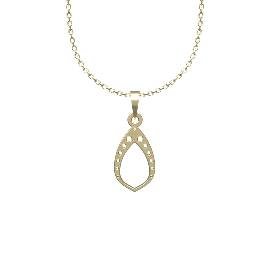 گردنبند طلا 18 عیار زنانه مدوپد مدل هندسی کد OO2-1-1150 -  - 7